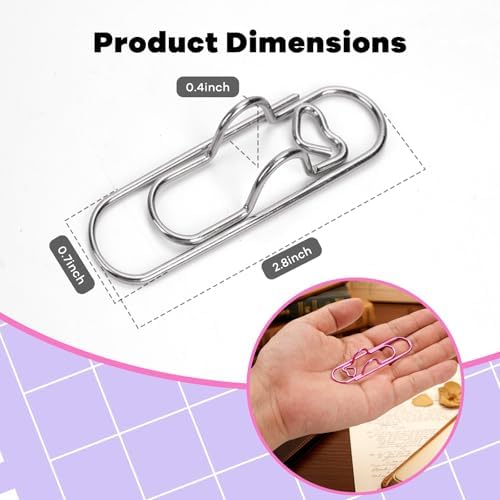 Paperclip Pen Holder for Notebook, 32pcs Metal Pen Clip for Journal
