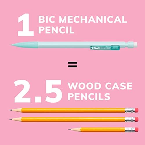 BIC Xtra-Smooth Pastel Mechanical Pencils, Medium Point, 0.7mm, 24-Count | Bulk Pack for School or Office Use | Smooth Writing Experience | No. 2 Lead for Standardized Tests