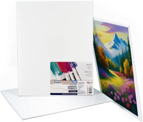 ArtSkills Canvas Boards for Painting, Canvas Painting Supplies for Artists, 11x 14 Primed Blank Canvas Panel Pack, 2-Pack