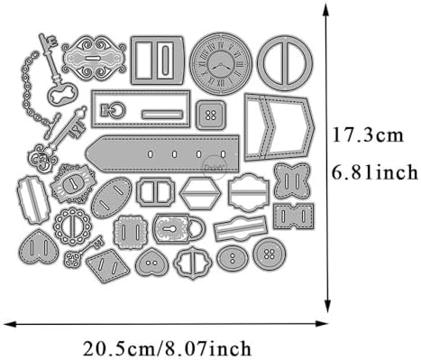 Clock Watch Strap Button Key Lock Metal Cutting Dies for Card Making