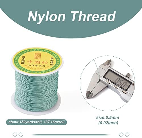 Elecrelive 150 Yards Dark Sea Green Nylon Thread Polyester Trim Line Rope