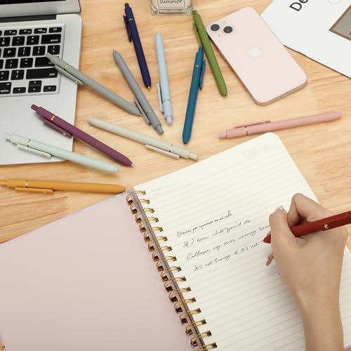 Ddaowanx Gel Pens Set,12 Pcs 0.5mm Retractable Quick Dry Black Ink Pens | Fine Point Smooth Writing Pens for Nurses and Teachers,Cute Desk Accessories Office&School Supplies,Gifts for Women