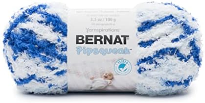 Bernat Pipsqueak Baby Yarn for Crocheting Soft, Blue Jean Swirl, 3-Pack