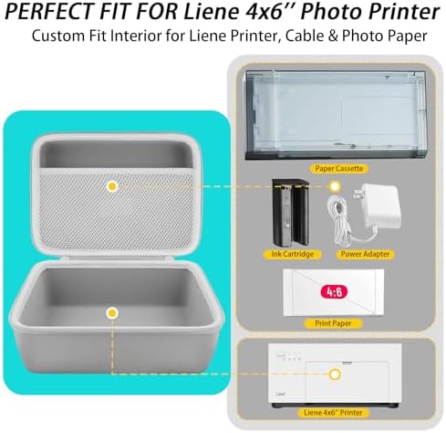 khanka Case Compatible with M110 M100 M200 Liene 4x6'' Photo Printer, Wi-Fi Picture Printer,Case Only(White)