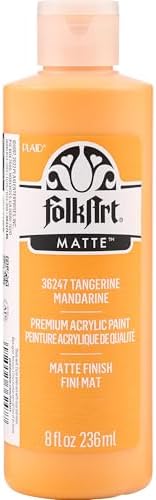 FolkArt Acrylic Craft Paint, Matte Finish, Tangerine, 8 fl oz