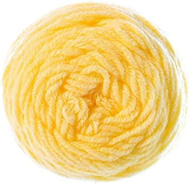 Craft County Size 4 (Medium) 100% Acrylic Fiber Yarn – Variety of Color and Pattern Options – Great for Crochet, Knitting, and Weaving (Lemon)
