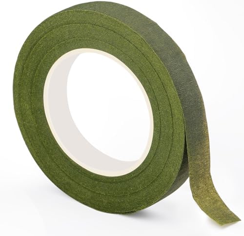 Floral Tape, 1/2inch Green Flower Tape for Bouquet Floral Crafts
