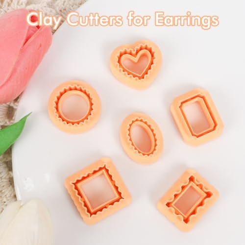 Puocaon Frame Clay Cutters Polymer Clay Cutters for Jewelry Earrings Making
