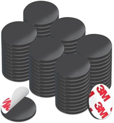 Small Magnets with Adhesive Backing for Crafts,Self Sticky Magnetic Sticker,Round Adhesive Dot Magnets for Classroom (36Pcs Circle 3/4 X 0.08 Rubber Magnets)