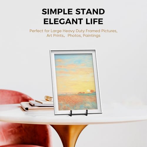 TR-LIFE 16 Inch Heavy Duty Plate Stand (4 Pack) - Metal Display Easel for Large Plates, Picture Frames, Signs, Posters, and Decorative Platters
