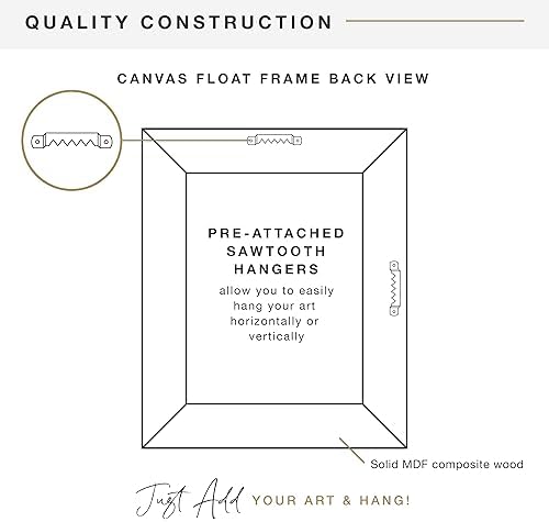 MCS Canvas Float Frame, 16x20, Natural Woodgrain