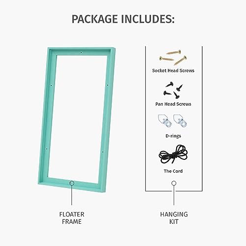 Pixy Canvas Floater Frame 6x24 for 3/4 (0.75) inch Deep Canvas Paintings/Canvas Prints/Wood Canvas Panels/Wall Art/Wall Decor/Home Decor/Artwork (Nordic White Oak, 6 x 24 inch, Portrait)