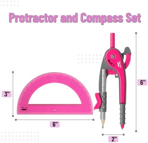Mr. Pen- Geometry Compass and Protractor Set, 6 Inch Compass