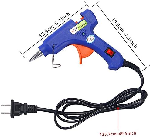 Glue Gun and Sticks Set, Hot Melt Glue Gun Mini for Crafts with 20 Pcs Glue Sticks, Small Hot Glue Guns with Hardshell Carrying Case for School DIY Arts, Craft