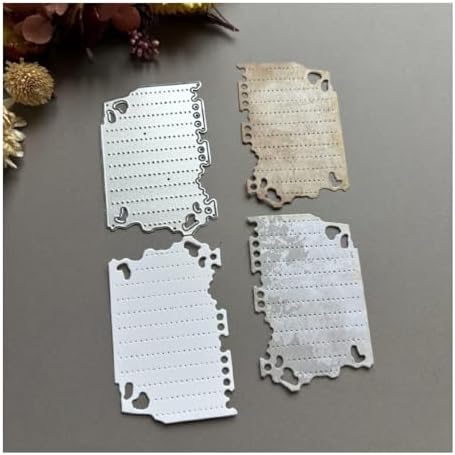 Scrapbooking Die-Cuts, Layer Frame Net Set Metal Cutting Dies for Card Making, Paper Craft Template, Background Embossing Stencils, DIY Album Décor (Vintage Letter Paper-4.8x7.2cm)