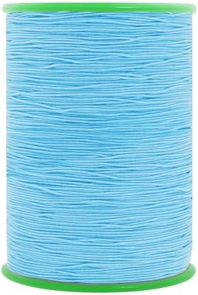 Mandala Crafts 0.6mm Sky Blue Shirring Elastic Thread for Sewing, 546 Yards