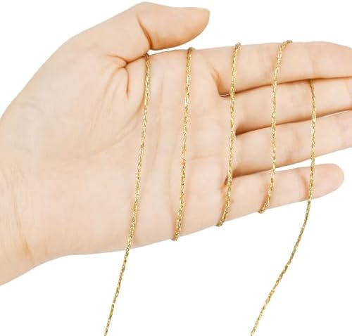 Leecogo 110Yards/328Feet Gold String Twine for DIY Crafts Metallic Bakers Twine Yarn Wrapping Party Home Decoration