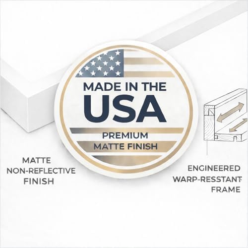ART Floating Canvas Frame for 1"–1.25" Deep Gallery-Wrapped Canvas, Wood-Look Floater Frame for Stretched Canvas Prints & Wall, White, 12" x 12"