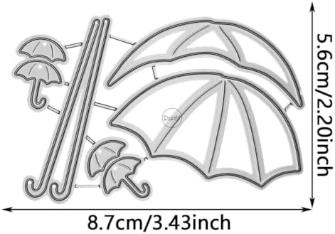 Patchwork Umbrella Metal Cutting Dies for Card Making