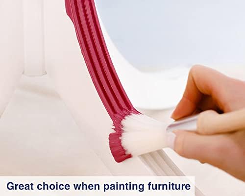 Zibra Fan Paint Brush for Painting Molding, Routed Edges, Flat Surfaces, and Furniture, White, 1.25-inch