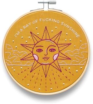FUNATIC I'm A Ray of F'N Sunshine Funny Embroidery Kit for Adults