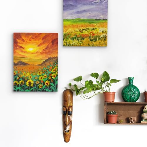Falling in Art 2 Pack 9x12'' Unfinished Gallery Birch Wood Canvas Panels | 1 1/2" Deep Art Cradle Boards for Painting, Pouring, Burning,Epoxy Resin, Laser Engraving Cutting