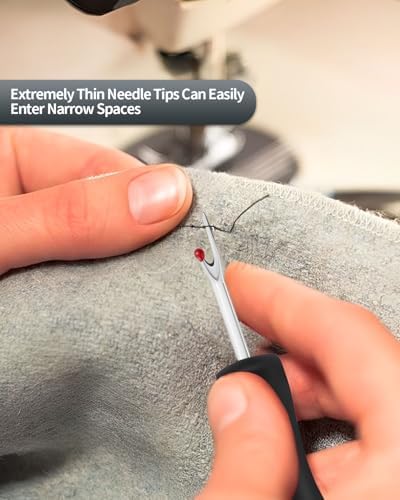 Needle and Thread Seam Ripper, Rippers for Sewing and Thread (Black with White)