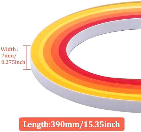 Auvotuis 7mm Width Quilling Paper Strips 40 Colors 900 Strips, Length 39cm