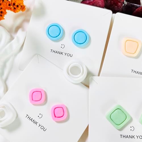 Xaekicr Polymer Clay Cutters Geometric Stud Earring Set – 4 Pairs Modern Clay Cutters for Polymer Clay Jewelry, Clay Tools and Molds for DIY Earrings