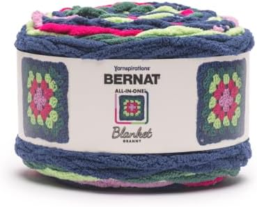 Bernat All in One Blanket Granny Soft Crochet Yarn, Flower Garden, 2-Pack
