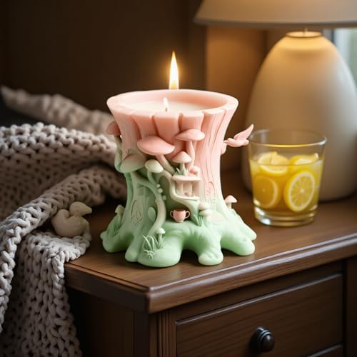 Resin Mushroom Molds, Silicone Tree Stump Mold for Epoxy, Concrete