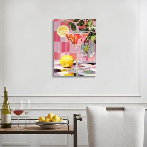 Cocktail Diamond Art Kits for Adults Round Diamond Painting 12x16 Inch