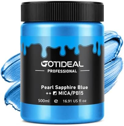 GOTIDEAL Metallic Blue Acrylic Paint, Sapphire Blue Paint (500ml/16.9oz)