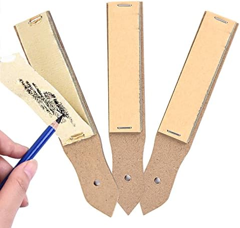 3pcs Sandpaper Sharpener 6.2x0.9 Sketch Drawing Sandpaper Colored Pencil Pastel Sticks Crayons Charcoal Sharpener Lead Pointer Art Drawing Tool 12sheets/pcs Artist Sketch Adult