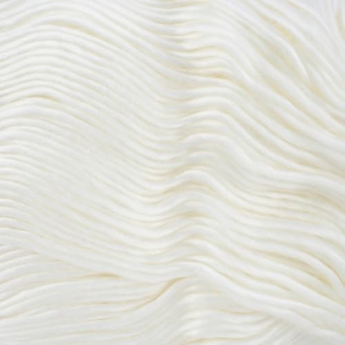 Loops & Threads Facets Yarn - Yarn for Knitting, Crochet, Weaving, and Arts & Crafts - White, Acrylic, 3.5 oz