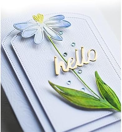Scrapbooking Die-Cuts for Card Making, Christmas Metal Cutting Dies, Paper Craft Punch Template, Background Embossing Stencils, DIY Album Décor (Flower-5.5x11.7cm)