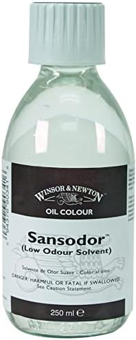 Winsor & Newton Sansodor Low Odor Solvent, 250ml (8.4-oz) Bottle