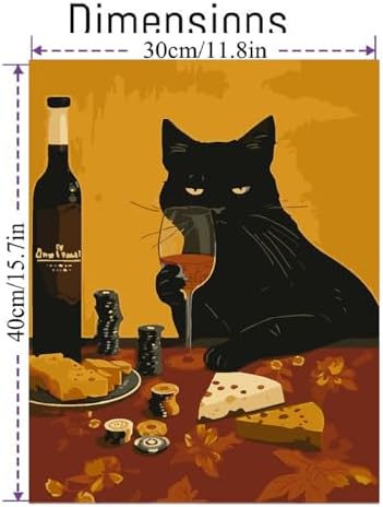 Canrichshop Cat Paint by Numbers Kit for Adults,Painting by Numbers,DIY Acrylic Paint Kit for Adults Beginners Without Frame,Easy Adult Paint by Number Kits on Canvas for Decor 16x20inch