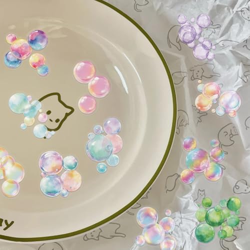 50PCS Iridescent Bubble Stickers Pack