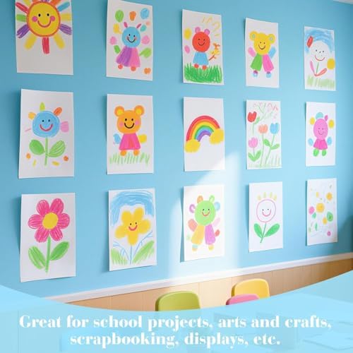 25 Pcs Poster Board 22" x 28" White Poster Paper Bulk, ROOKEA 250 GSM Vision Board for Arts Craft Projects Presentations Drawing Scrapbooking Blank Graphic Display Office Supplies