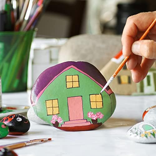 River Rocks for Painting 25 Pcs Large 2-3 Inch Flat Smooth Painting Stones Craft Rock to Paint for Kids Crafts Painting Bulk (Pack of 3)