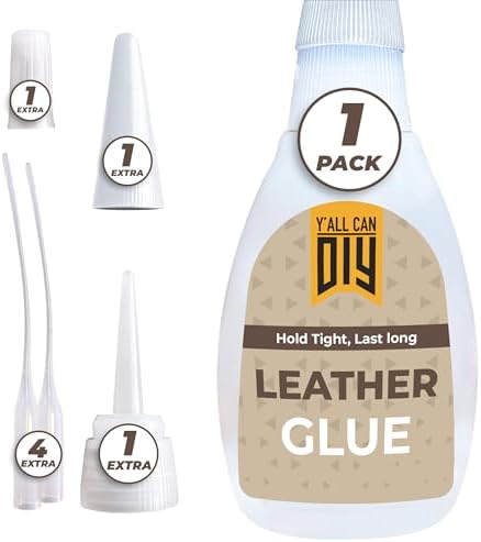 Y'allCanDiy Super Glue for Leather - Cyanoacrylate Glue for Leather Repair, Upholstery, Furniture, Purses & Leathercraft – Strong, Waterproof Bond