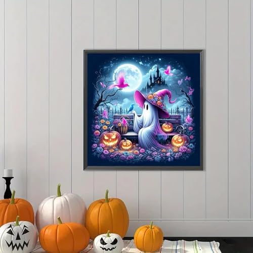 WNPOKN Halloween Ghost Diamond Art Kits for Adults 14 x 14inch
