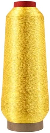 Mandala Crafts Metallic Yellow Embroidery Floss for Sewing, 3281 Yard Spool