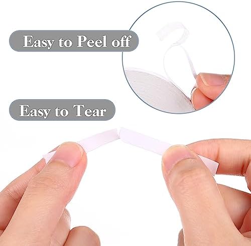 Kesote 5 Rolls Double Sided Tape for Crafts Scrapbooking Card Making, 1/4" Thin Double Sided Adhesive Tape Roll