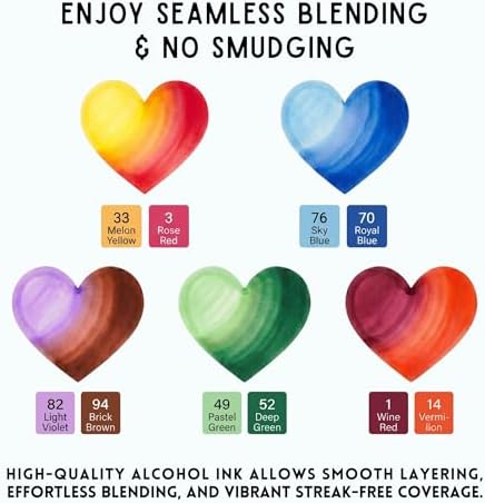 Alcohol Markers Set 60 Colors, Dual Tip Art Markers, Alcohol Based Markers for Adult Coloring Books, Artist Supplies, Chisel & Fine Tip with Black holder, Color Checking Card (60 Colors)