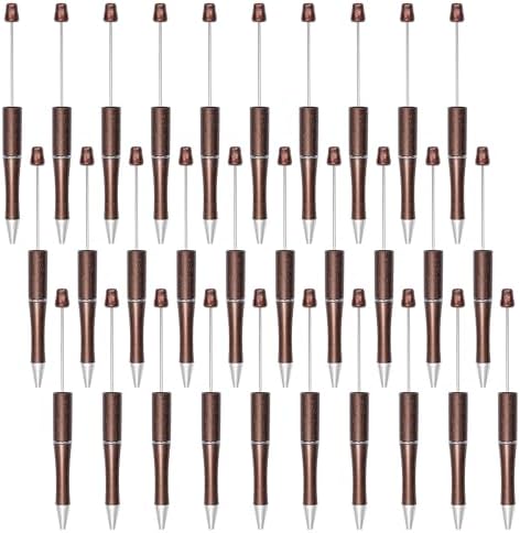 30Pcs Beadable Pens Beaded Ballpoint Pens Bulk for DIY Writing Champagne