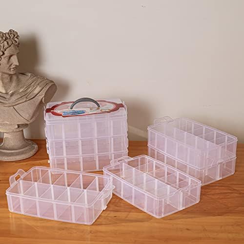 Sooyee 7 Layers Stackable Storage Container, Clear