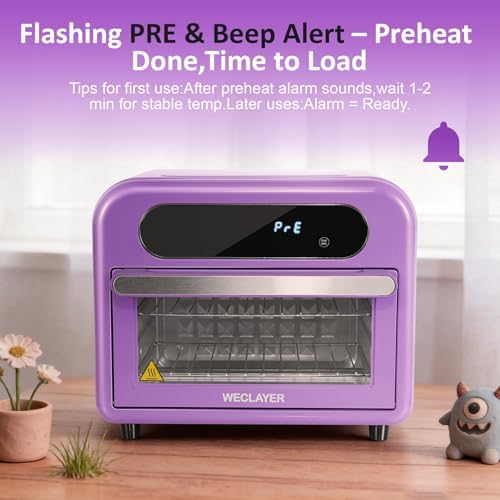 12L Polymer Clay Oven with Fast Preheat,Precise Temperature and Time,13QT/12L 120V 1200W Large Capacity Electric Oven for bake Clay,Polymer Clay Tools,Includes Tray,Wire Rack,Thickened Gloves