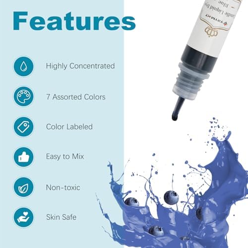 YRYM HT Candle Dye, 7 Colors Liquid Oil-Based Dye for Candle Wax